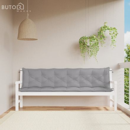 vidaXL 2 db szürke oxford szövet kerti padpárna 200 x 50 x 7 cm