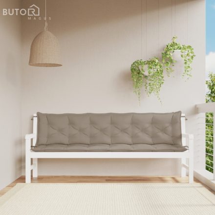 vidaXL 2 db tópszínű oxford szövet kerti padpárna 200 x 50 x 7 cm