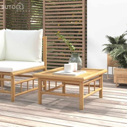 vidaXL bambusz kerti asztal 65 x 55 x 30 cm