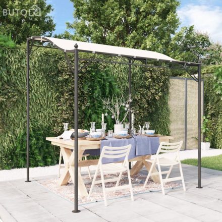 vidaXL krémszínű szövet és acél pavilon 2 x 2,3 m 180 g/m²