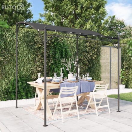 vidaXL antracitszürke szövet és acél pavilon 2 x 2,3 m 180 g/m²