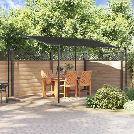 vidaXL antracitszürke szövet és acél pavilon 4 x 3 m 180 g/m²