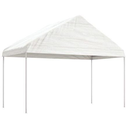  vidaXL fehér polietilén pavilon tetővel 4,08 x 2,23 x 3,22 m