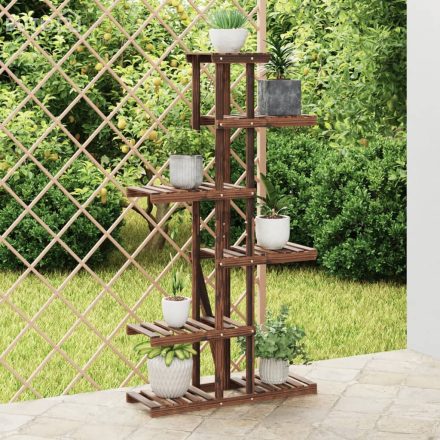 vidaXL tömör fenyőfa virágtartó állvány 75x25x140,5 cm