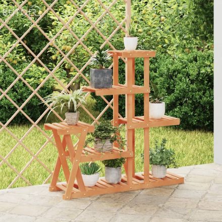 vidaXL tömör fenyőfa virágtartó állvány 95 x 25 x 96 cm