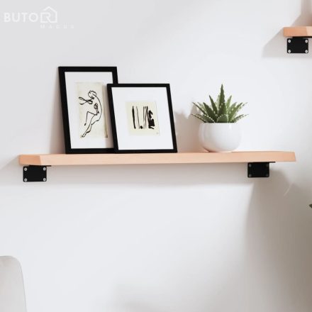 vidaXL kezeletlen tömör tölgyfa fali polc 60x10x2 cm