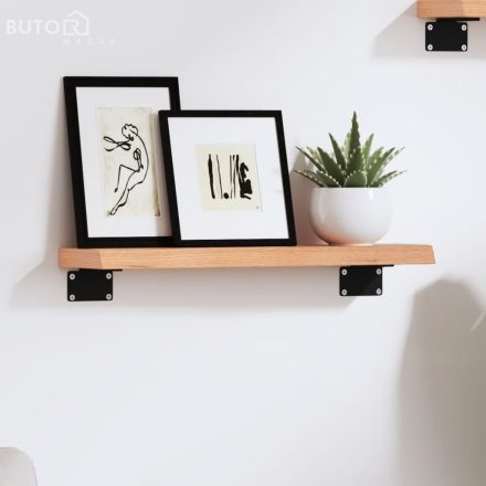 vidaXL világosbarna kezelt tömör tölgyfa fali polc 40x10x2 cm