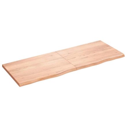 vidaXL világosbarna kezelt tömör tölgyfa fali polc 160 x 60 x (2-4) cm