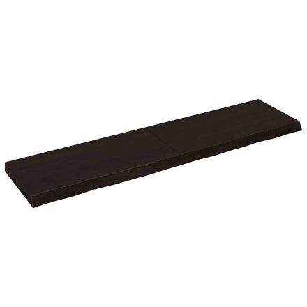 vidaXL sötétbarna kezelt tömör tölgyfa fali polc 160 x 40 x (2-6) cm
