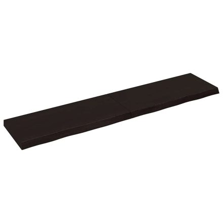 vidaXL sötétbarna kezelt tömör tölgyfa fali polc 180 x 40 x (2-6) cm