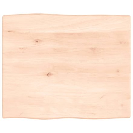 vidaXL asztallap 60x50x2 cm kezeletlen tömörfa tölgyfa élőszegélyes