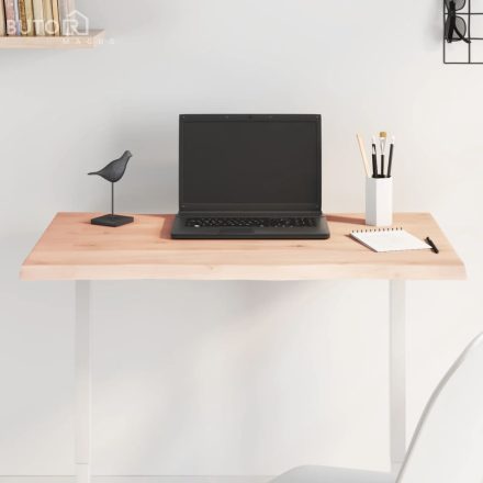 vidaXL asztallap 80x40x2 cm kezeletlen tömörfa tölgyfa élőszegélyes