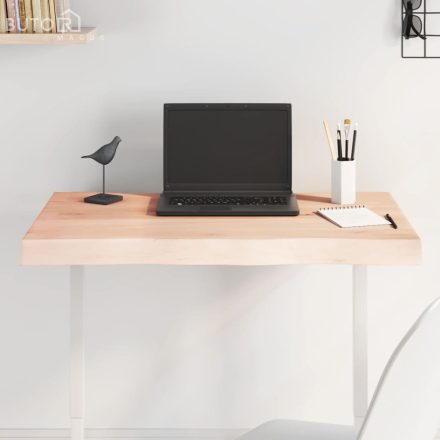 vidaXL asztallap 80x50x(2-6) cm kezeletlen tömör fa élőszegélyes