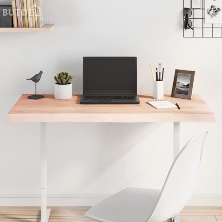 vidaXL asztallap 100x40x(2-4) cm kezeletlen tömör fa élőszegélyes