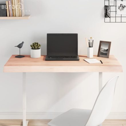 vidaXL asztallap 100x40x(2-6) cm kezeletlen tömör fa élőszegélyes