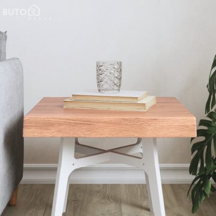 vidaXL világosbarna asztallap 40x40x(2-6) cm kezelt tömör élőszegélyes