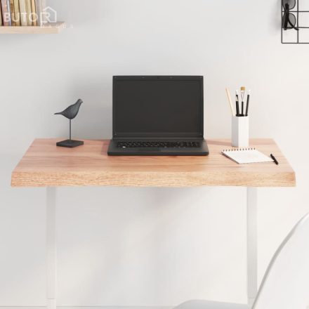 vidaXL világosbarna asztallap 80x40x(2-4) cm kezelt tömör élőszegélyes