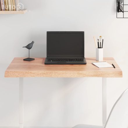 vidaXL világosbarna asztallap 80x50x(2-4) cm kezelt tömör élőszegélyes