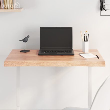 vidaXL világosbarna asztallap 80x60x(2-4) cm kezelt tömör élőszegélyes