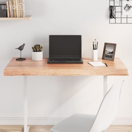 vidaXL világosbarna asztallap 100x40x(2-6)cm kezelt tömör élőszegélyes