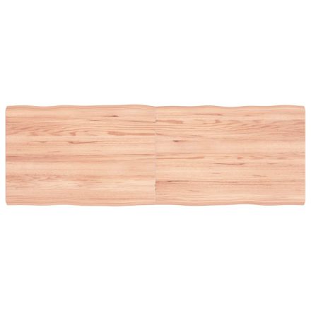 vidaXL világosbarna asztallap 120x40x(2-4)cm kezelt tömör élőszegélyes