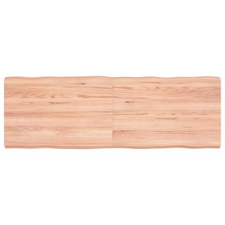 vidaXL világosbarna asztallap 120x40x(2-6)cm kezelt tömör élőszegélyes