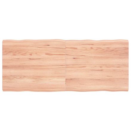 vidaXL világosbarna asztallap 120x50x(2-4)cm kezelt tömör élőszegélyes