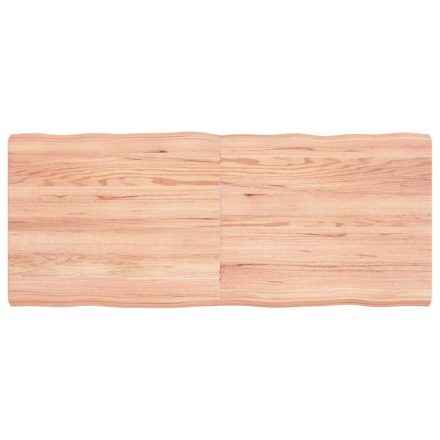 vidaXL világosbarna asztallap 120x50x(2-6)cm kezelt tömör élőszegélyes