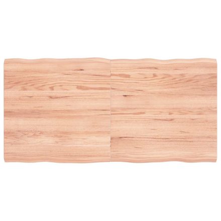 vidaXL világosbarna asztallap 120x60x(2-4)cm kezelt tömör élőszegélyes