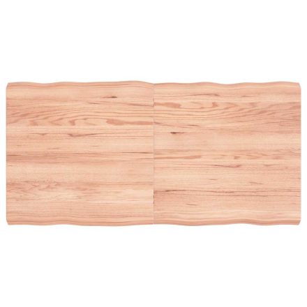 vidaXL világosbarna asztallap 120x60x(2-6)cm kezelt tömör élőszegélyes