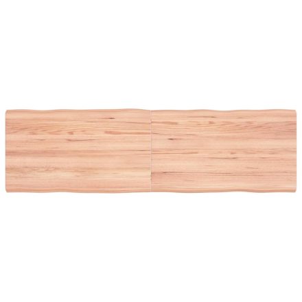 vidaXL világosbarna kezelt tömör asztallap 140x40x(2-4) cm