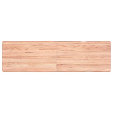 vidaXL világosbarna kezelt tömör asztallap 140x40x(2-6) cm