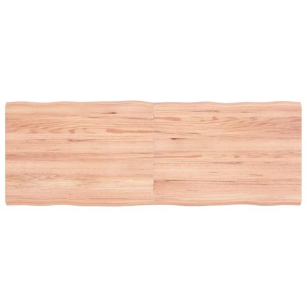 vidaXL világosbarna kezelt tömör asztallap 140x50x(2-4) cm