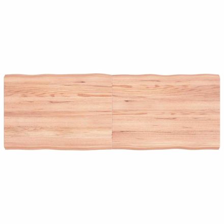 vidaXL világosbarna kezelt tömör asztallap 140x50x(2-6) cm