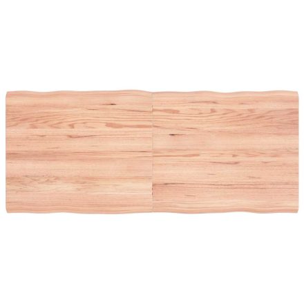 vidaXL világosbarna kezelt tömör asztallap 140x60x(2-4) cm