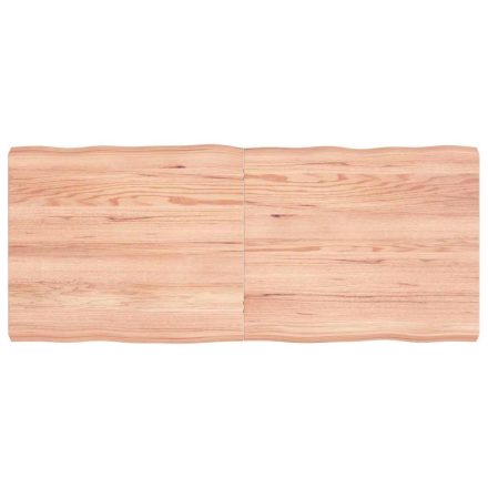 vidaXL világosbarna kezelt tömör asztallap 140x60x(2-6) cm