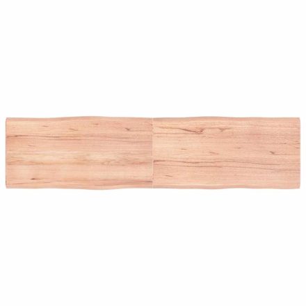 vidaXL világosbarna kezelt tömör asztallap 160x40x(2-4) cm