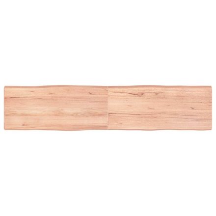 vidaXL világosbarna kezelt tömör asztallap 180x40x(2-6) cm