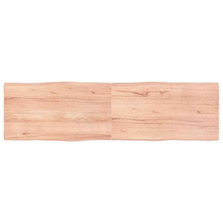 vidaXL világosbarna kezelt tömör asztallap 180x50x(2-4) cm