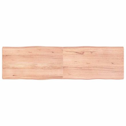 vidaXL világosbarna kezelt tömör asztallap 180x50x(2-6) cm