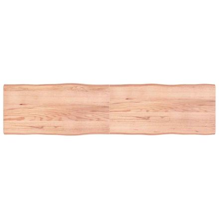 vidaXL világosbarna kezelt tömör asztallap 200x50x(2-6) cm