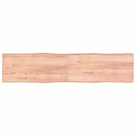 vidaXL világosbarna kezelt tömör asztallap 220x50x(2-4) cm