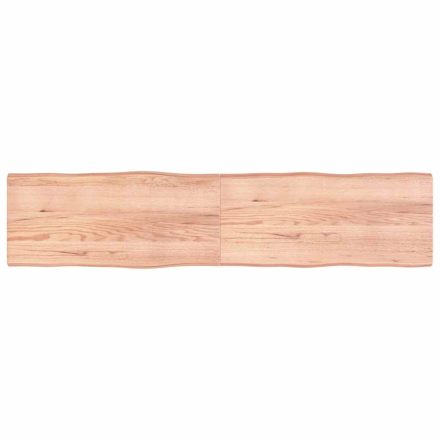 vidaXL világosbarna kezelt tömör asztallap 220x50x(2-6) cm