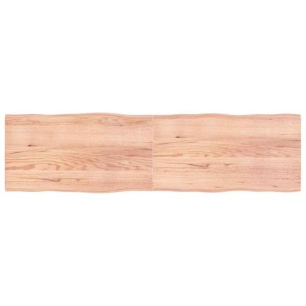 vidaXL világosbarna kezelt tömör asztallap 220x60x(2-4) cm