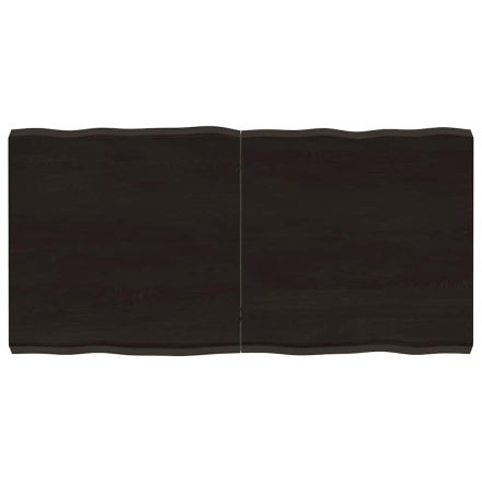 vidaXL sötétbarna kezelt tömör asztallap 120x60x(2-6) cm