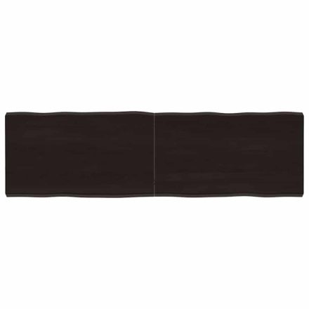 vidaXL sötétbarna kezelt tömör asztallap 140x40x(2-4) cm
