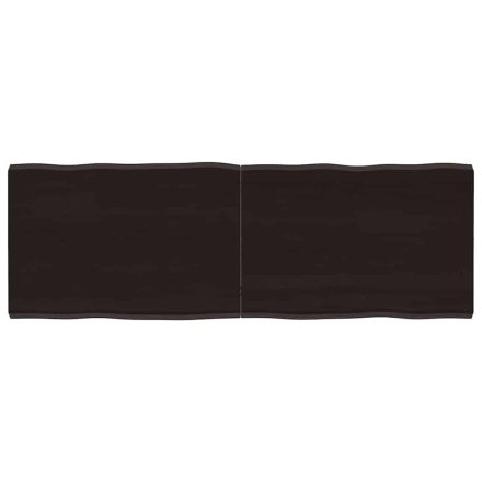 vidaXL sötétbarna kezelt tömör asztallap 140x50x(2-4) cm
