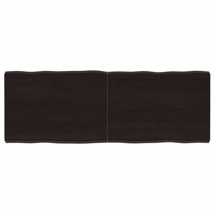 vidaXL sötétbarna kezelt tömör asztallap 140x50x(2-6) cm
