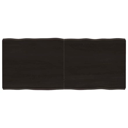 vidaXL sötétbarna kezelt tömör asztallap 140x60x(2-6) cm