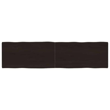 vidaXL sötétbarna kezelt tömör asztallap 160x40x(2-4) cm